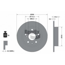 BDS1801 BENDIX Braking Гальмівний диск