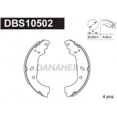 DBS10502 DANAHER Комплект гальмівних колодок