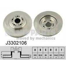 J3302106 NIPPARTS Гальмівний диск