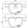 P 06 056X BREMBO Комплект гальмівних колодок дисковий гальм