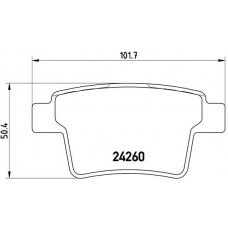 P 24 063 BREMBO Комплект гальмівних колодок дисковий гальм