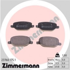 23760.175.1 ZIMMERMANN Комплект гальмівних колодок дисковий гальм