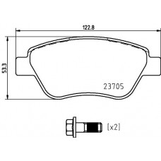 P 23 169 BREMBO Комплект гальмівних колодок дисковий гальм