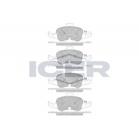 182233 ICER Комплект гальмівних колодок дисковий гальм
