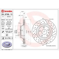 09.9768.1X BREMBO Гальмівний диск