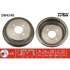 DB4240 TRW Гальмівний барабан