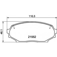 8DB 355 027-051 HELLA КомплеК т гальмівних колодок, дискове гальмо
