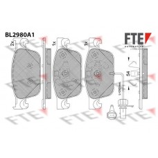 BL2980A1 FTE Комплект гальмівних колодок дисковий гальм