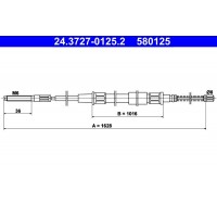 24.3727-0125.2 ATE Тросик, cтояночный тормоз