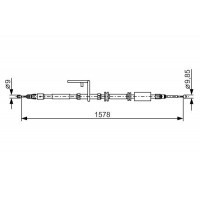 1 987 482 314 BOSCH Тросик, cтояночный тормоз