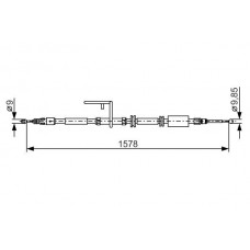 1 987 482 314 BOSCH Тросик, cтояночный тормоз