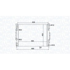 350213153500 MAGNETI MARELLI Радіатор охолодження двигуна