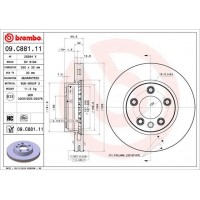 09.C881.11 BREMBO Гальмівний диск