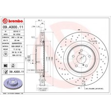 09.A300.11 BREMBO Гальмівний диск