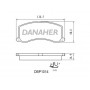 DBP1014 DANAHER Комплект гальмівних колодок дисковий гальм