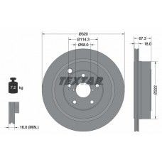 92255903 TEXTAR Гальмівний диск