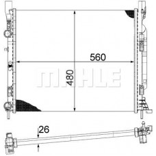 CR 1155 000S MAHLE Радіатор охолодження двигуна