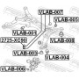 VLAB-005 FEBEST Втулка, балка моста
