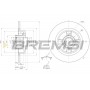 CD7641S BREMSI Гальмівний диск