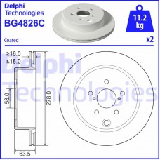 BG4826C DELPHI Гальмівний диск
