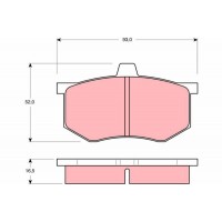 GDB801 TRW Комплект гальмівних колодок дисковий гальм