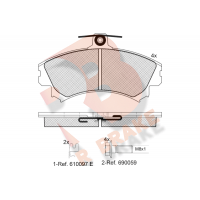 RB1118-700 R BRAKE Комплект гальмівних колодок дисковий гальм