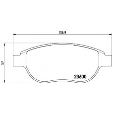 P 61 068 BREMBO Комплект гальмівних колодок дисковий гальм