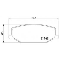 P 79 001 BREMBO Комплект гальмівних колодок дисковий гальм