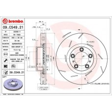 09.C549.21 BREMBO Гальмівний диск