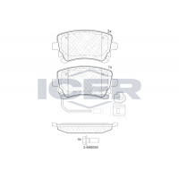 181674-203 ICER Комплект гальмівних колодок дисковий гальм