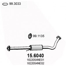 15.6040 ASSO Середній глушник вихлопних газів