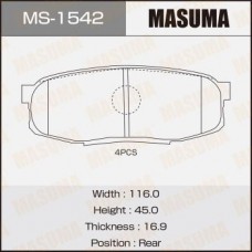 MS-1542 MASUMA Комплект гальмівних колодок