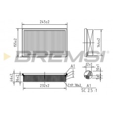 FA0565 BREMSI Повітряний фільтр