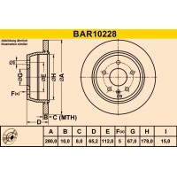 BAR10228 BARUM Гальмівний диск