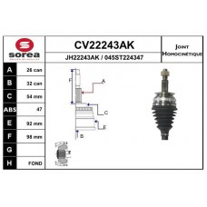 CV22243AK EAI Шарнирный комплект, Привідний вал