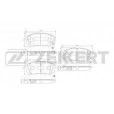 BS-3021 ZEKKERT КомплеК т гальмівних колодок, дискове гальмо