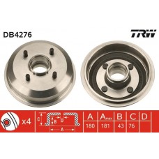 DB4276 TRW Гальмівний барабан