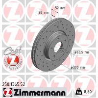 250.1365.52 ZIMMERMANN Гальмівний диск