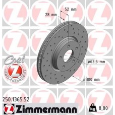 250.1365.52 ZIMMERMANN Гальмівний диск