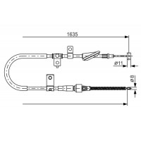 1 987 482 258 BOSCH Тросик, cтояночный тормоз