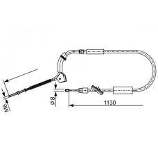 1 987 482 490 BOSCH Тросик, cтояночный тормоз