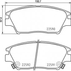 P 77 001 BREMBO Комплект гальмівних колодок дисковий гальм