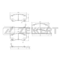 BS-1217 ZEKKERT Комплект гальмівних колодок дисковий гальм