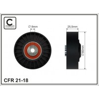 21-18 CAFFARO Паразитный / ведущий ролик, Поліклиновий ремінь