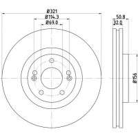8DD 355 116-731 HELLA PAGID Гальмівний диск