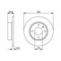 0 986 479 491 BOSCH Гальмівний диск