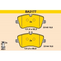 BA2177 BARUM Комплект гальмівних колодок дисковий гальм