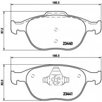 P 24 071 BREMBO КомплеК т гальмівних колодок, дискове гальмо