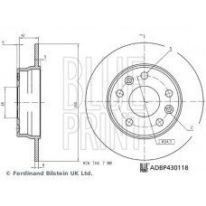 ADBP430118 BLUE PRINT Гальмівний диск