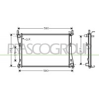 FD340R002 PRASCO Радіатор охолодження двигуна
